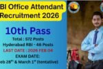 RBI Office Attendant Recruitment 2026